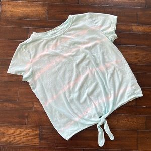 Girls Vineyard Vines Teal T Size Large - Tie Front